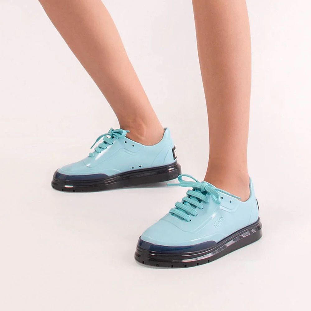 Melissa Light Blue and Black Sneakers